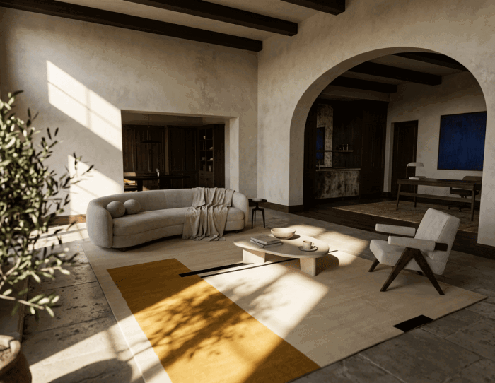 butter yellow rugs